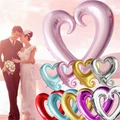 Hook Heart Foil Balloons Wedding Valentine's Day Party Heart Love Helium Decor