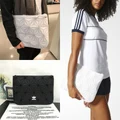 Ori Adidas 3D ROLL TOP Women Bags Hand Bag Fashion Ladies Vanity Bag Black