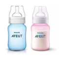 MADE ENGLAND Avent Classic Plus 260ml/9oz pink / blue classic+ single loose pack