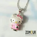 Hello Kitty 925 Silver White Gold Plated Pendant with Necklace