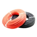 1Pcs 1 Meters 18AWG 22AWG 24AWG Silicone Wire Cable Black Red White 1M