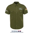 Plus Size Men US Air Force Army Military LOGO Badges Pilot Button Shirt M-6XL