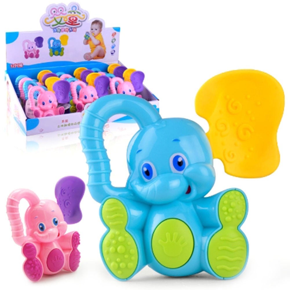 Elephant Deer Rattles Animal Hand Jingle Shaking Bell Musical Kid Baby Toy