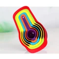 6PCS Colorful Kitchen Cooking Plastic Measuring Spoons Cups Set Hook 7.5-250ml