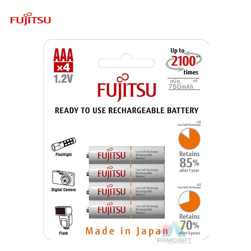 Fujitsu Rechargeable AAA Ready to use Battery 800mah (2100 Cycle) 4pcs Pack HR-4UTCEX(4B)