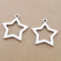 100Pcs Star Charms Antique Silver DIY Jewelley Making Accessories Crafts