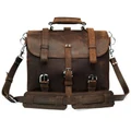 Crazy Horse Leather Men Briefcase Travel Bag Luggage Bag Travel Tote Weekend Bag