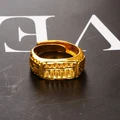??Hot??AKOKO Men Abacus Rings 24k Gold Plated Jewelry Fashion Men Women Ring