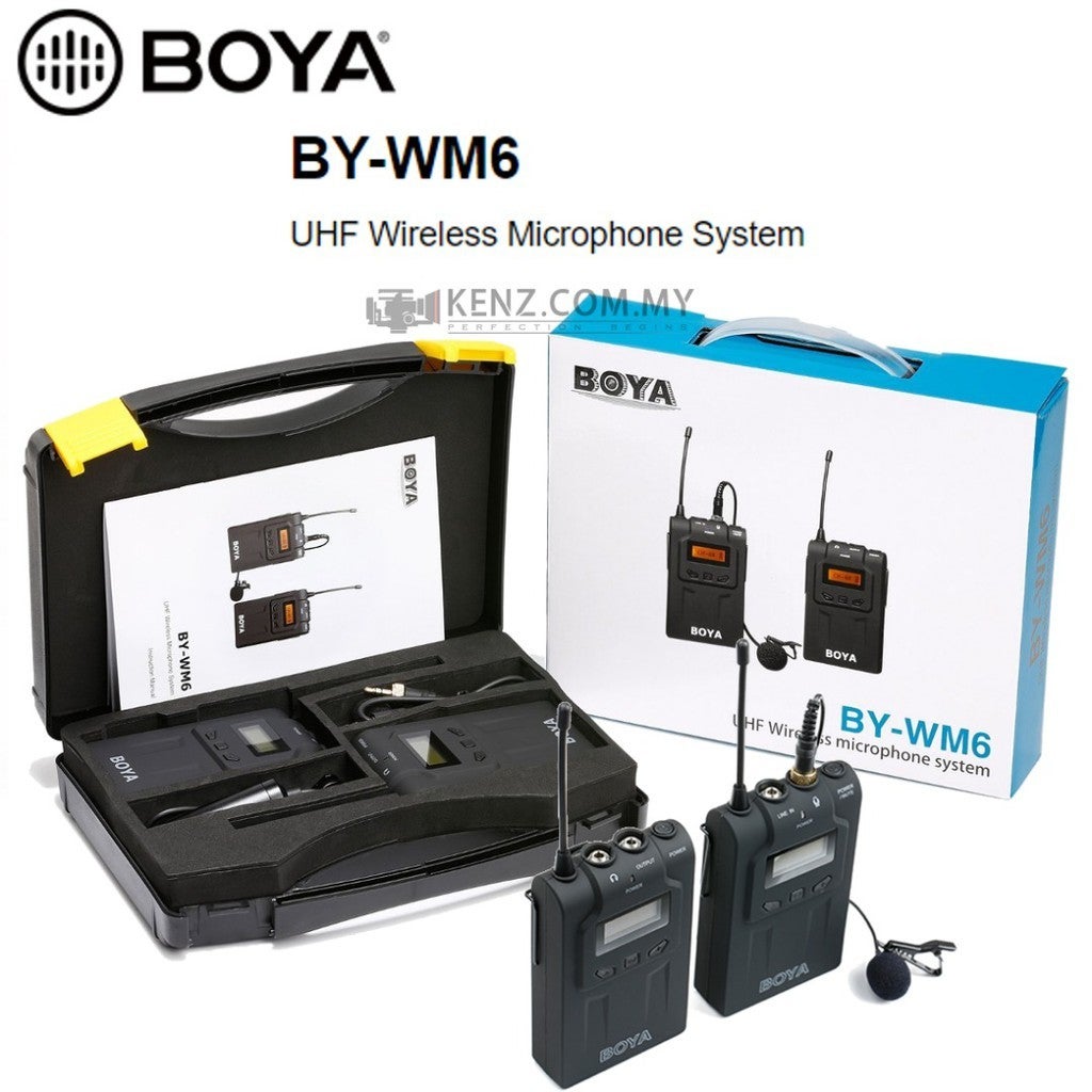 BOYA BY-WM6 UHF WIRELESS LAVALIER MICROPHONE SYSTEM (disconitnued)