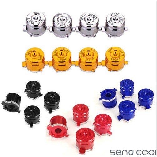 Aluminum Metal Buttons Stick Caps for Dualshock 3 4 PS3 PS4 Gamepad Controller