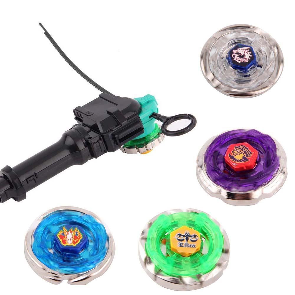 New Fusion Top Metal Master Rapidity Fight Rare Beyblade 4D Launcher Grip Set