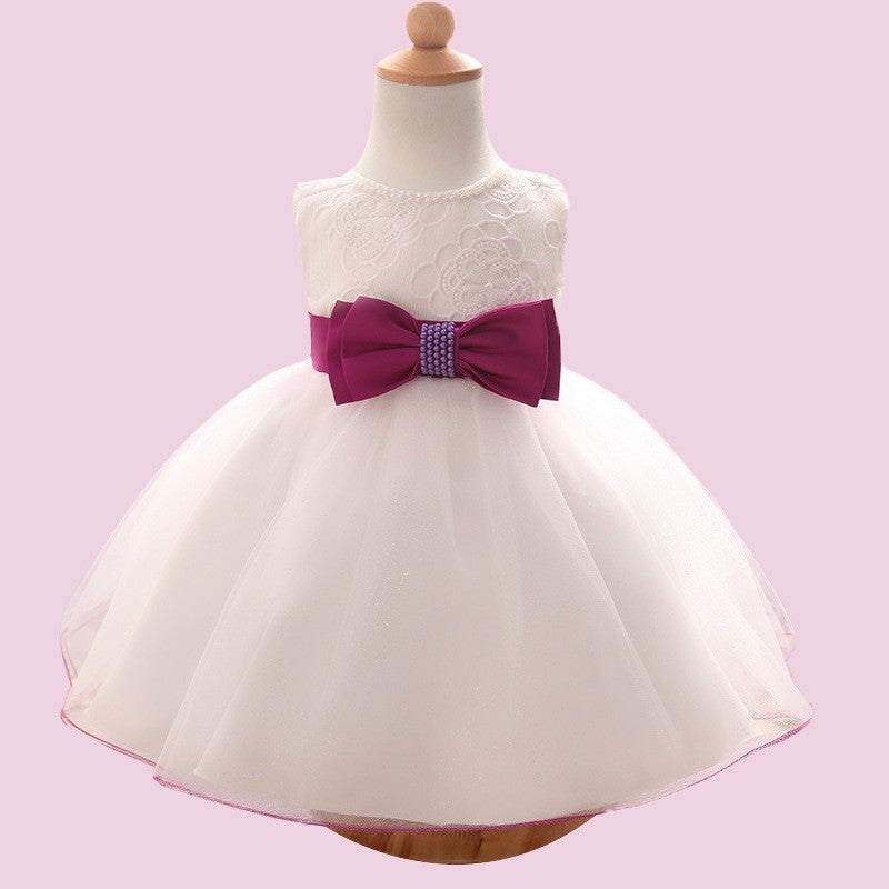 Baby Girls Princess Tutu Dress Summer Wedding Party Lace princess rose Dresses