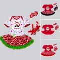 New Baby Short Sleeve Cotton Package Hip Baby Girl Dress Christmas Romper