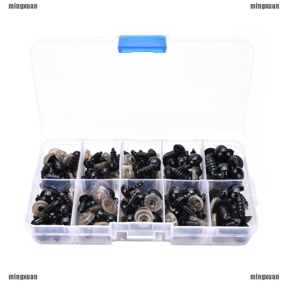 100 Set/Box Plastic Craft Toy Doll Eyes Safety Eyes For Teddy Bearu2764XUAN1