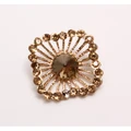 Crystal Rhinestone Buttons Sparkling Rose Gold Metal Sewing Shank