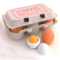 6PCS Baby Kids Pretend Play Educational Toy Wooden Eggs