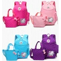 Cartoon KT Pupil Children Girls Baby Kids School Book Bags Backpacks 6-10Years