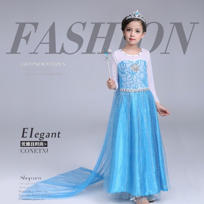 Girls Dresses elsa dress costumes kids Dress princess anna dresses for children