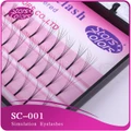 Makeup fake 6D Eyelashes 0.10mm C Curl silk eyelash extensions Individual Lashes
