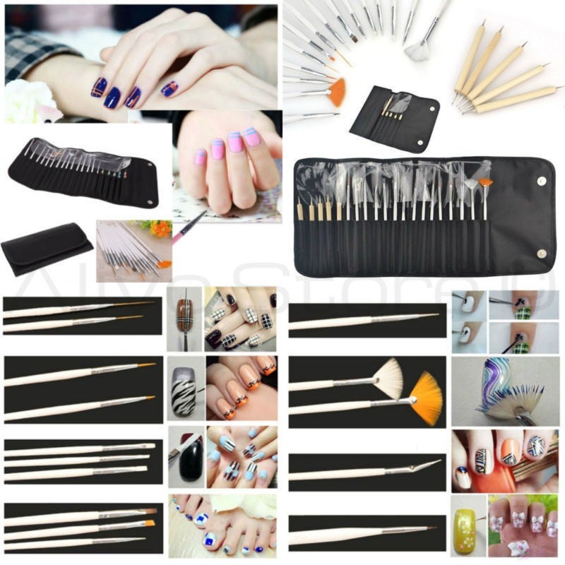 15PCs Nail Art Painting Pen Cosmetic Brush Tips Tools