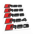 Black RS3 RS4 RS5 RS6 RS8 Car Back Trunk Emblem Badge Sticker For AUDI