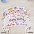 Happy Birthday Cake Cupcake Bunting Banner Flag Food Topper Shower Party Picks?XUAN2