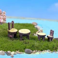 ?? Decoration ?? 2 Pcs / Lot Chair Table Resin Handicraft Fairy Garden