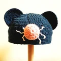 Handmade cutie mousy yarn hat