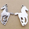 30Pcs Horse Charms Antique Silver DIY Jewelley Making Accessories Crafts