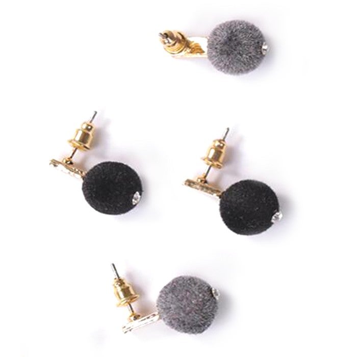 Youniq Basic Korean Sootball Earring- 2 Color