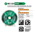 MCPRO Diamond Cutting Disc Blade 4"(110mm) Continuous Rim (MC120) for Angle Grinder