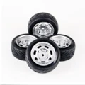 4 pcs Flat Rubber Tires Wheel Rim For HSP HPI 1:10 RC On Road Racing Car