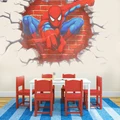 EG?? Kids Room Decor Wall Sticker 3D Spider Boy Gift Wall Decals Nursery Mural