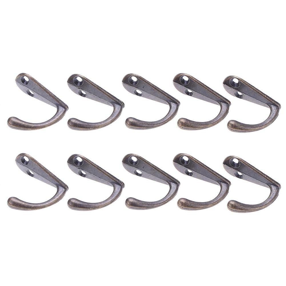 Sho10pcs Zinc Alloy Vintage Hanging Hooks Hanger Holder Home Closet Organizer