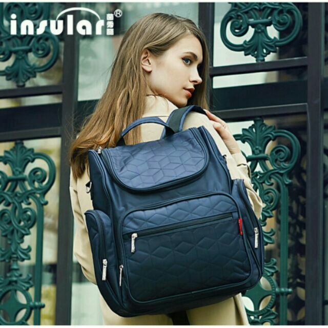 JMALL ?? Ori ??Insular Mummy BESTSELLER Diaper Bag Backpack Mommy INSULAR Diaper Bag Large Capacity