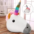 Lovely Cushion Emoji Pillow Pink Unicorn Horse Cute Soft Plush Toy Kids Gift