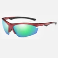 New Red Frame Green Slice Eyewear Windproof Mountaineering Activity Sunglasses