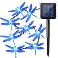 4M 20 Led Solar Dragonfly String Lights Outdoor Waterproof For Garden Home New Year Christmas Gift