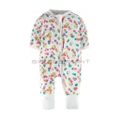 BIG ELEPHANT Baby Girls'1 Piece Long Sleeve Pajama Flower Zipper Romper O17