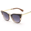 Novel Black Coffee Frame Glasses Fashion Decorate Shopping Ladies Sunglasses