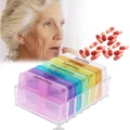 ready stock?? 28 Cells Medicine Storage Pill Box with Printed Braille