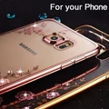 Samsung Galaxy S6 S6 Edge S7 S7 Edge S8 S8 Plus Flower Diamonds Soft TPU Cases
