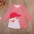 goodlooks.my Christmas Kids Baby Girls Clothes Santa Claus Striped Long Sleeve