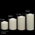 Smooth Flickering Flame LED Flameless Wax Mood Candles BBQ Home Garden Xmas