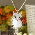 Silver Plated Gift Fashion Chain Jewelry Women's Necklace Fox Pendant Sweater