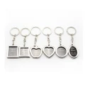Craft Picture Frame Metal Alloy Photo Keychain Frames Keyring Picture