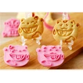 CC260 - CNY ??? 2pcs Fortune Cat 3D Cookies Cutter Mould