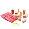 10pcWooden Montessori Mystery Bag Geometry Blocks Set Educational Cognitive Toys
