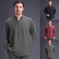 Men long-sleeved T-shirt leisure cotton top_MR