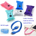 20cm Candy Design color ful Charging micro Cable for samsung asus etc andriod